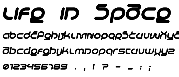 Life in Space BoldItalic font